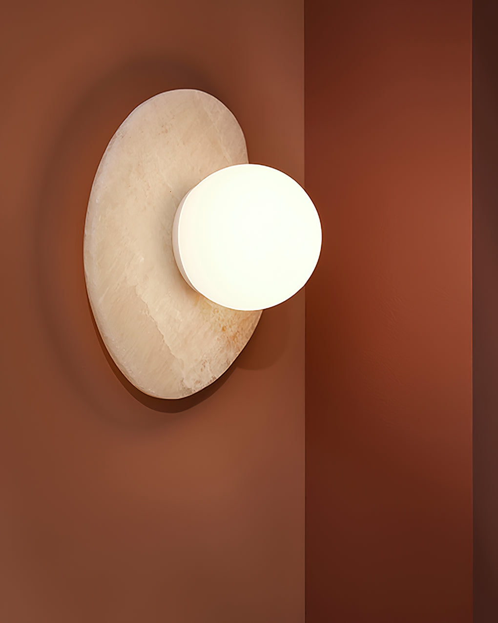 Lyvyneth Modern Minimalist Onyx Nopal Wall Lamp - Lamp Copper