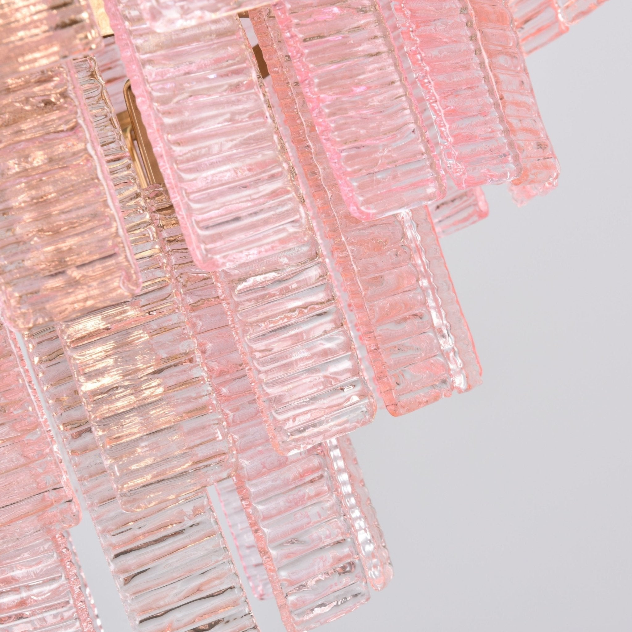 Aurora Chandelier Pink Murano Glass Layered Vintage Luxury - Neutralighting