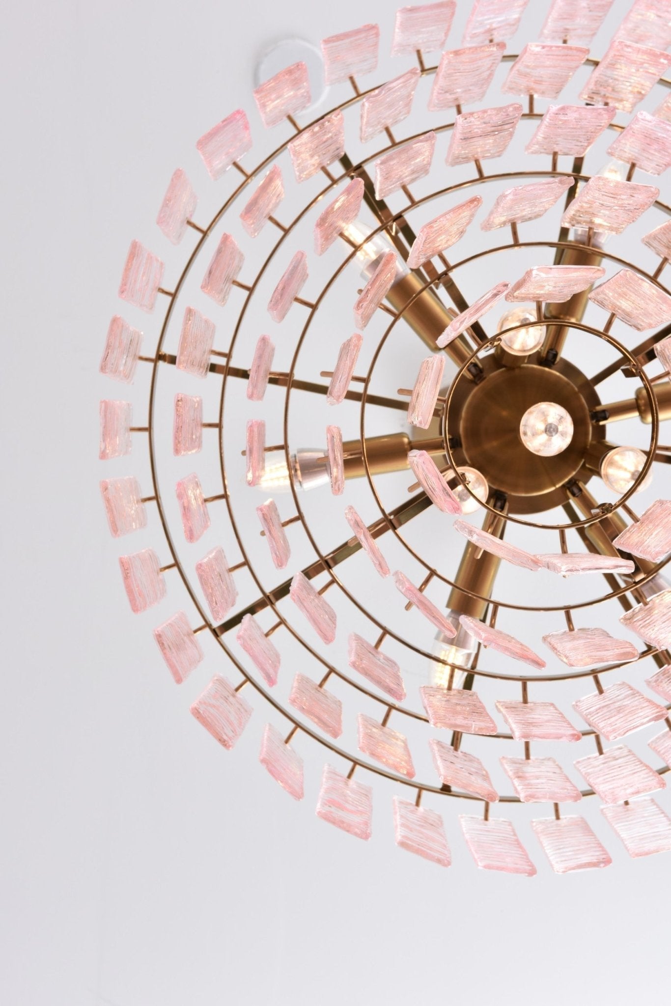 Aurora Chandelier Pink Murano Glass Layered Vintage Luxury - Neutralighting