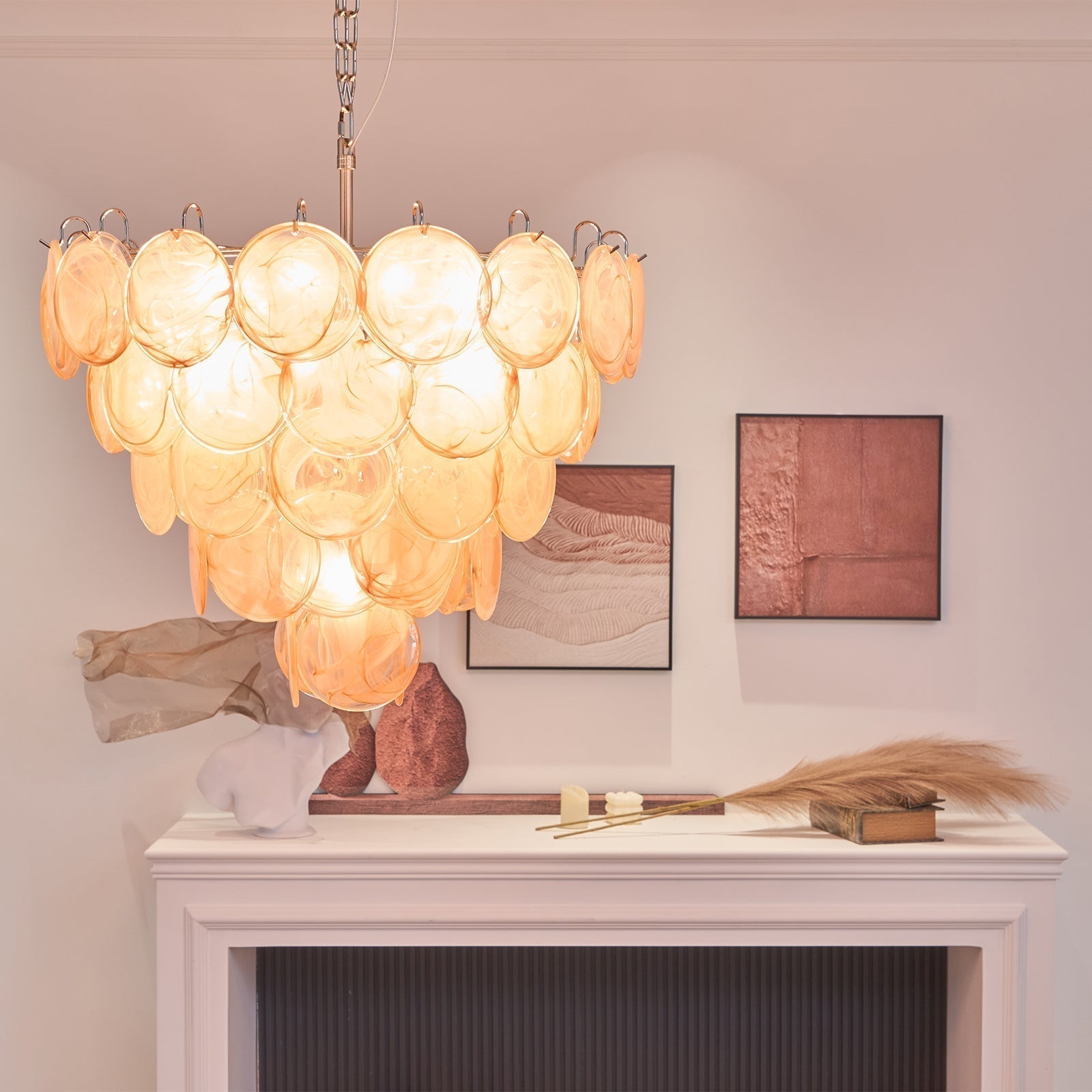 Aurora Chandelier Murano Glass Disc Classic - Blowlighting