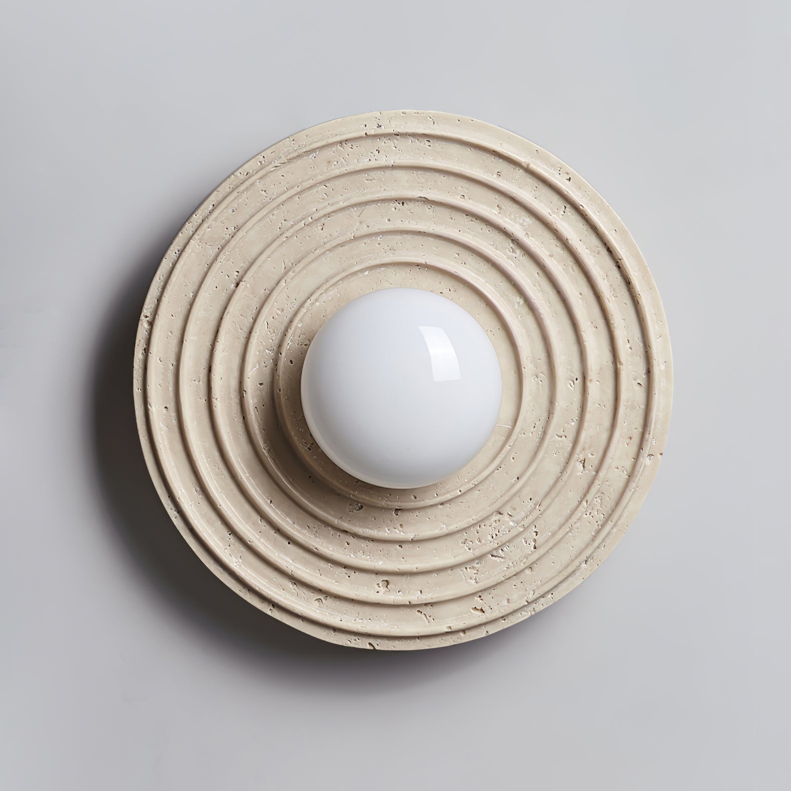 Zelirara Concentric Travertine Wall Light - Neutralighting