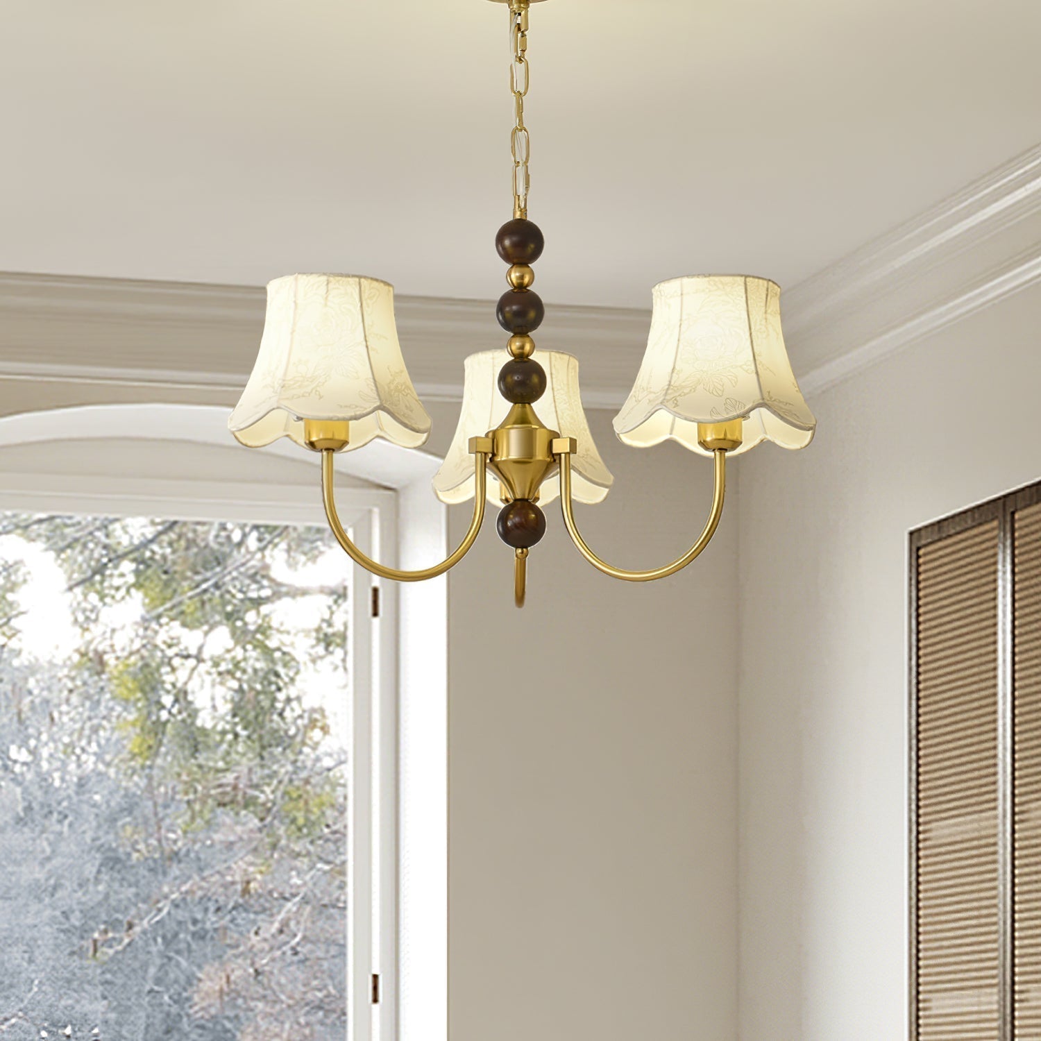 Orchid Chandelier Fabric Golden - Blowlighting