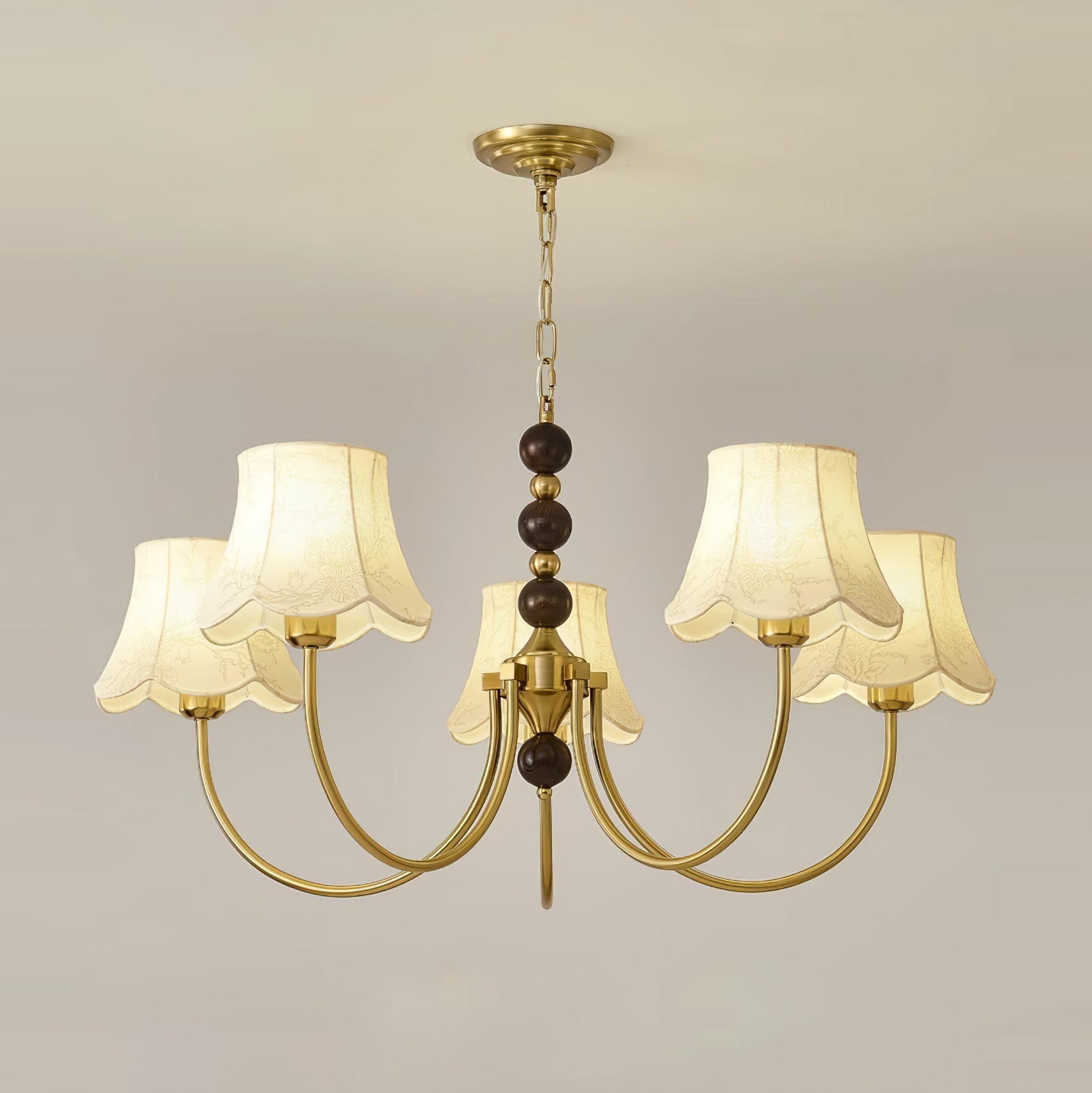 Orchid Chandelier Fabric Golden - Blowlighting