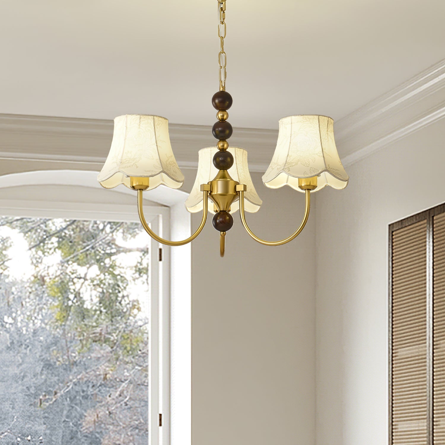 Orchid Chandelier Fabric Golden - Blowlighting