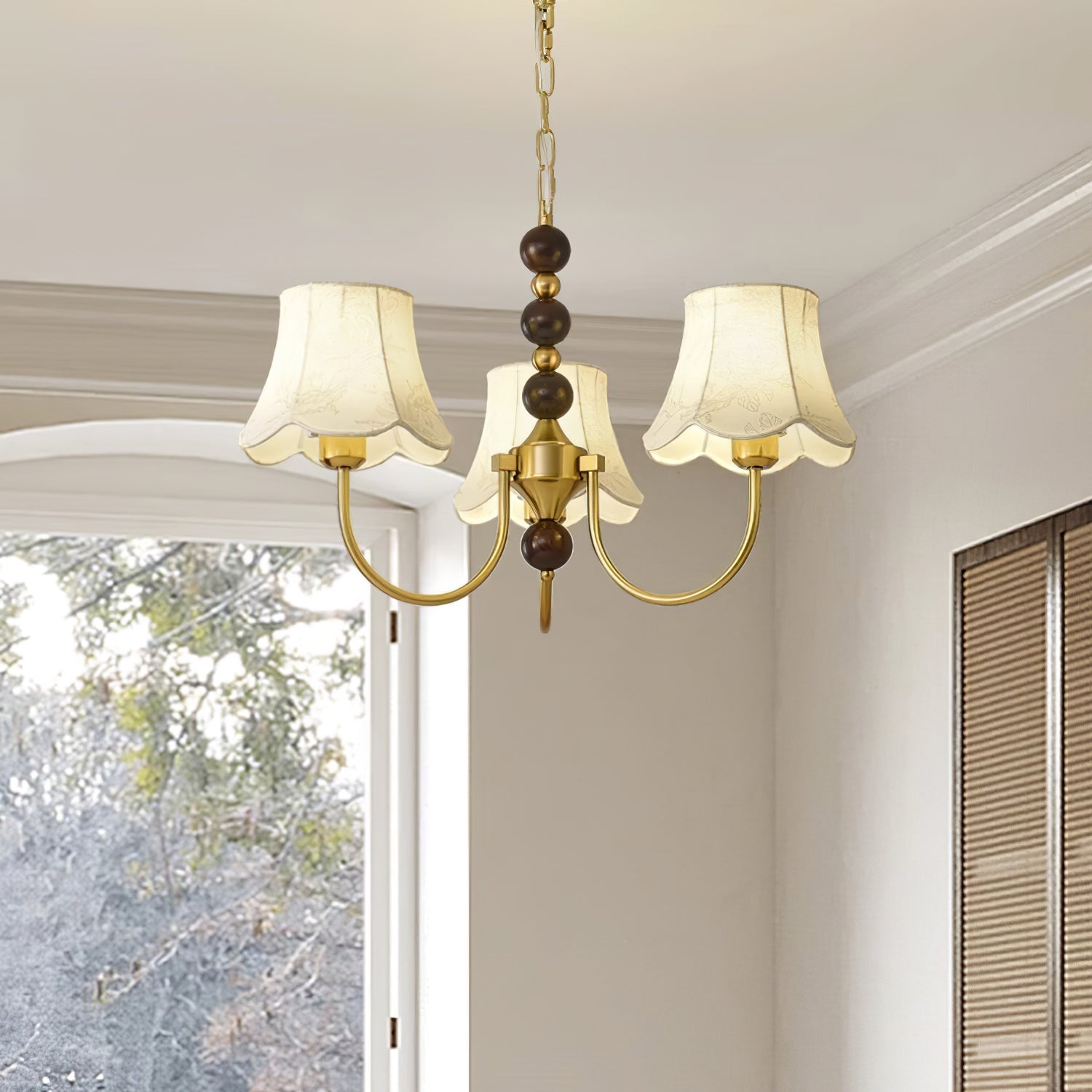 Orchid Chandelier Fabric Golden - Blowlighting