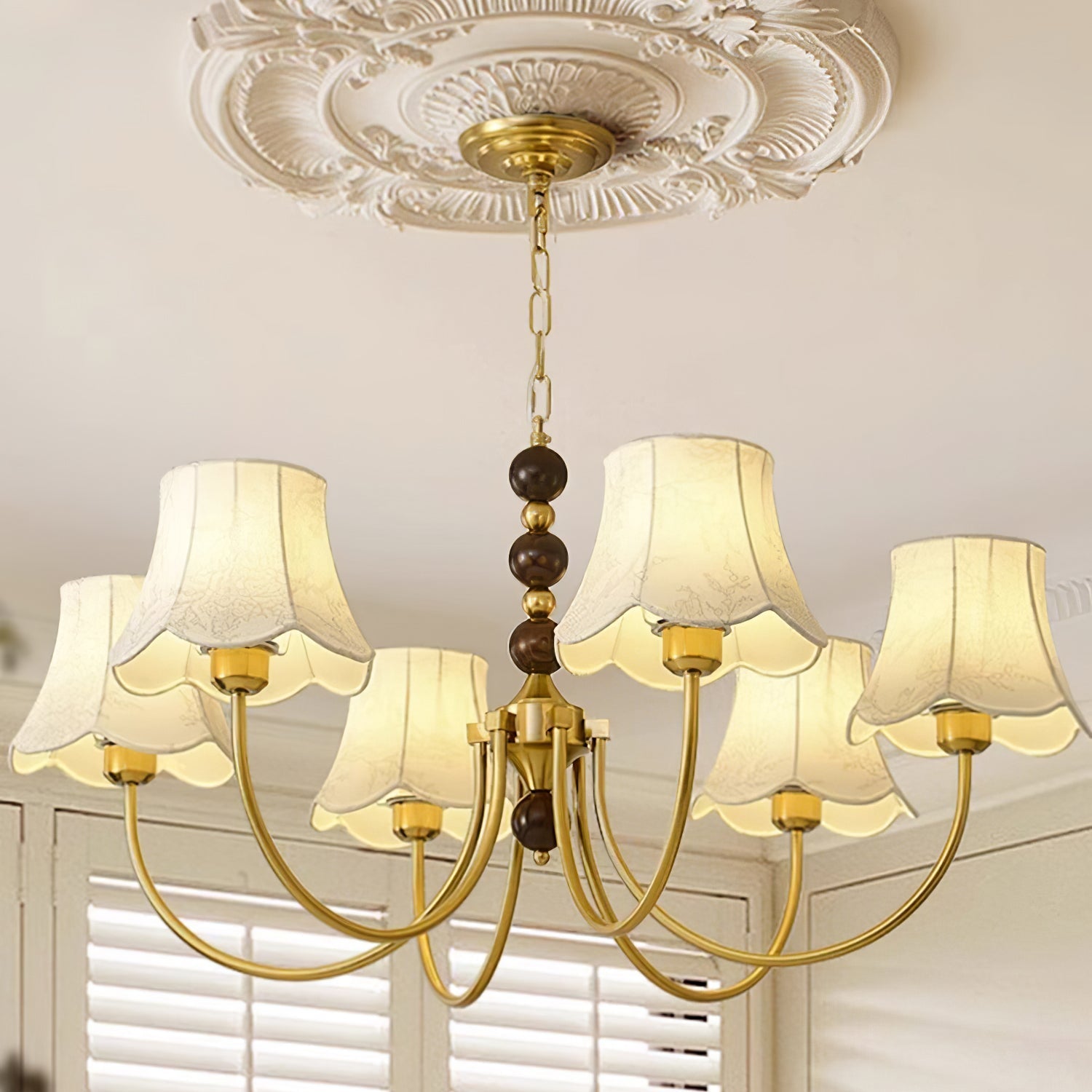 Orchid Chandelier Fabric Golden - Blowlighting