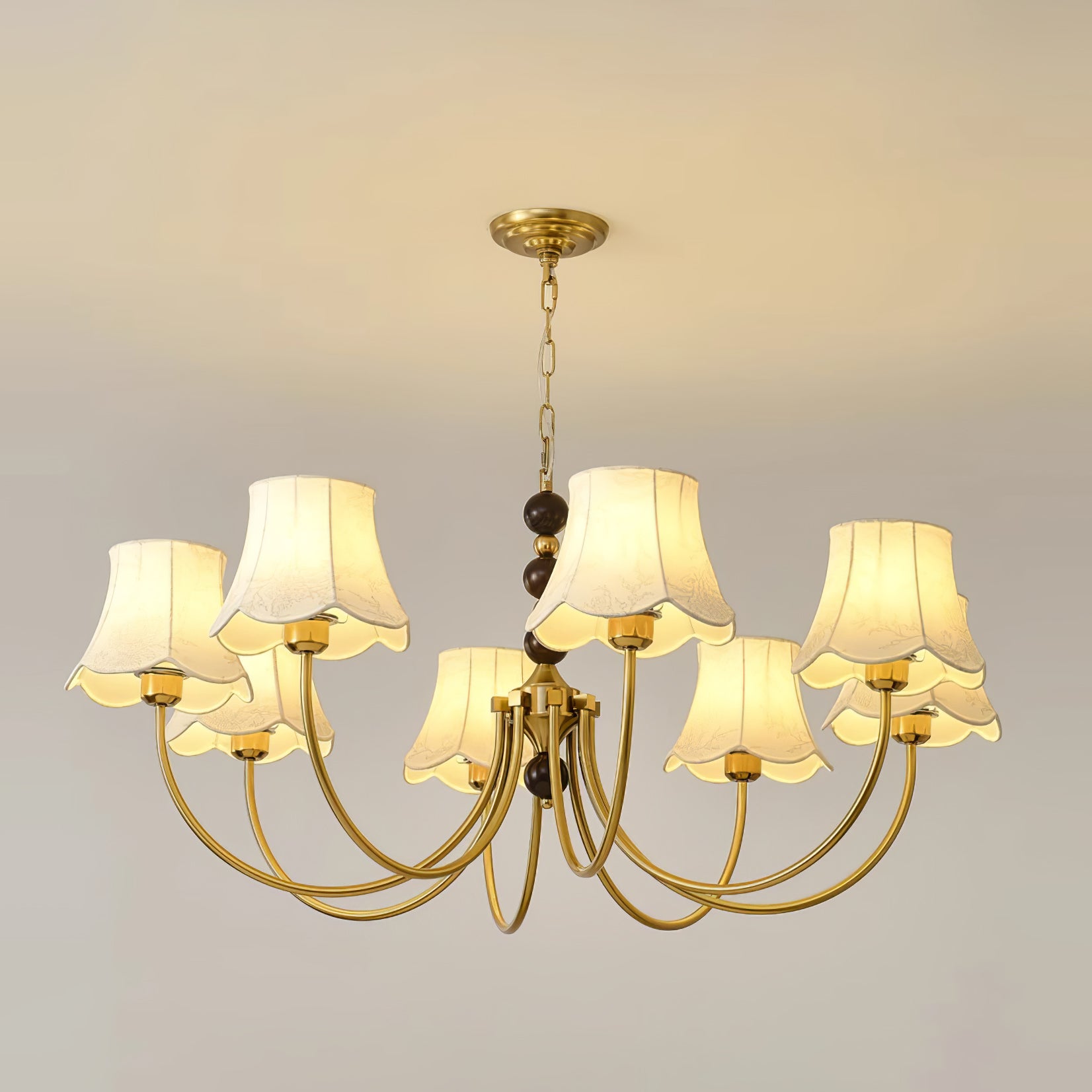 Orchid Chandelier Fabric Golden - Blowlighting