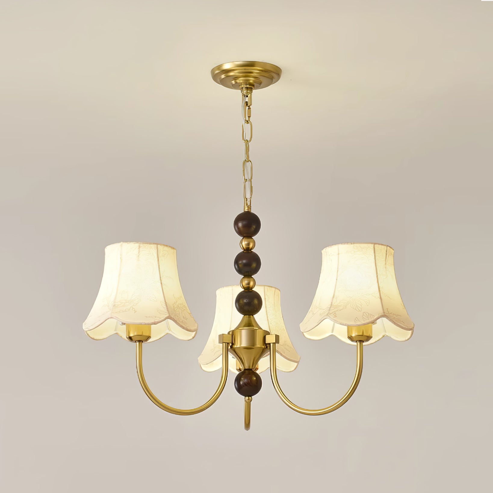 Orchid Chandelier Fabric Golden - Blowlighting