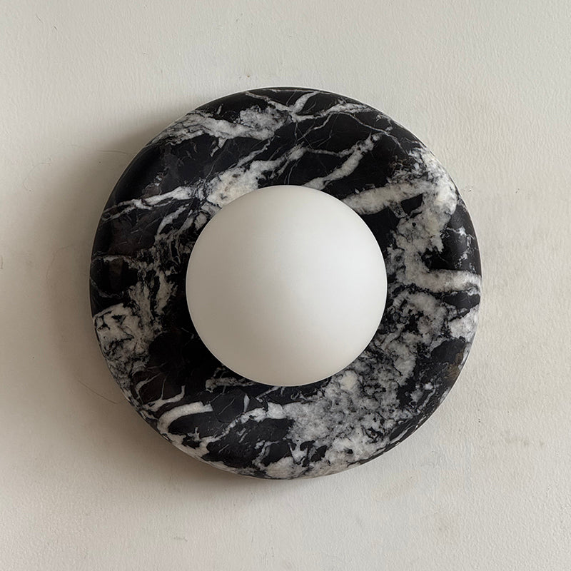 Uvinos Modern Minimalist Black Marble Sconce Wall Lamp - Lamp Copper