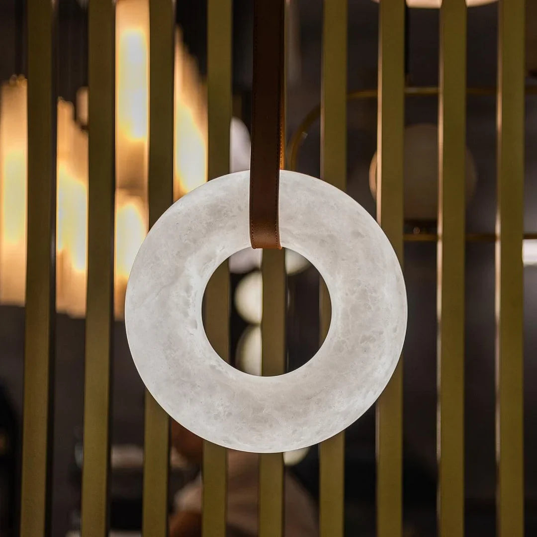 Aurtala Premium Nordic Art Alabaster Pendant Lamp - Lamp Copper