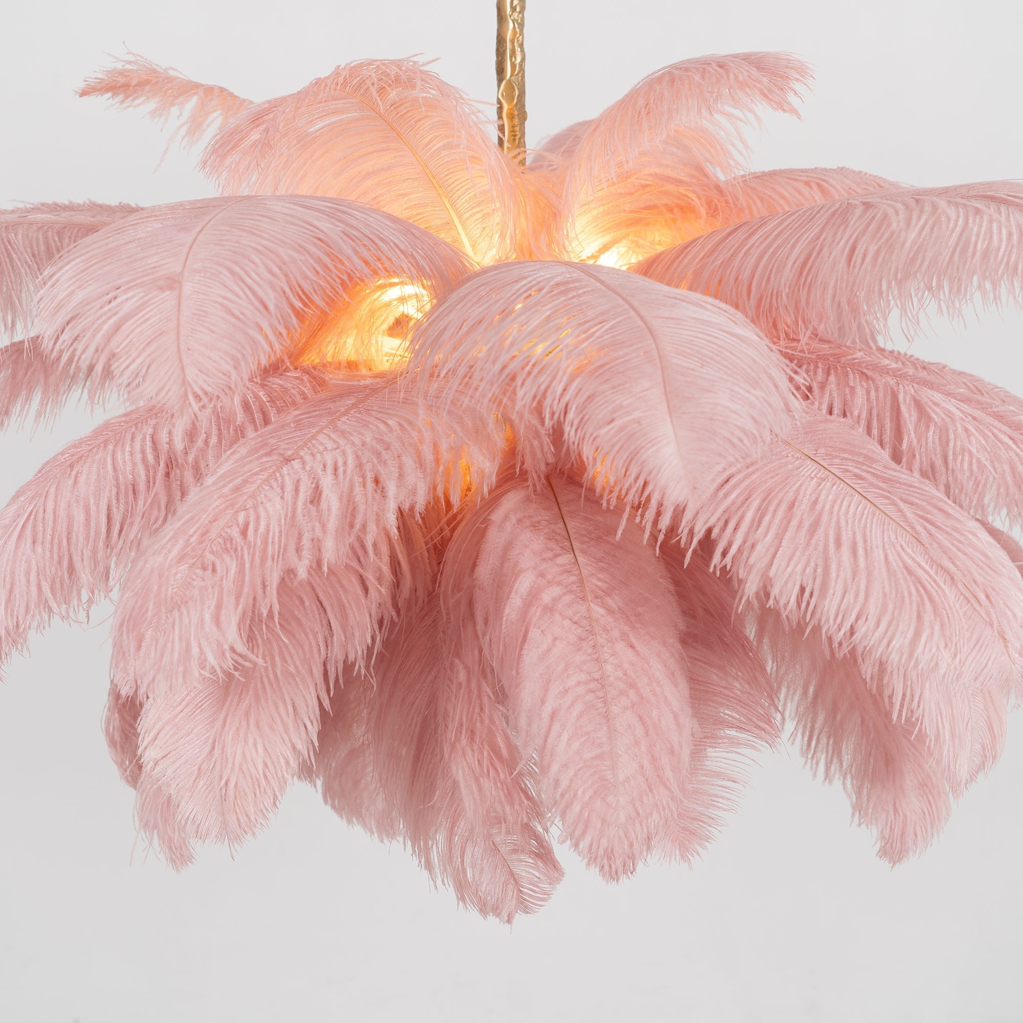 Ostrich Feather Chandelier - Blowlighting