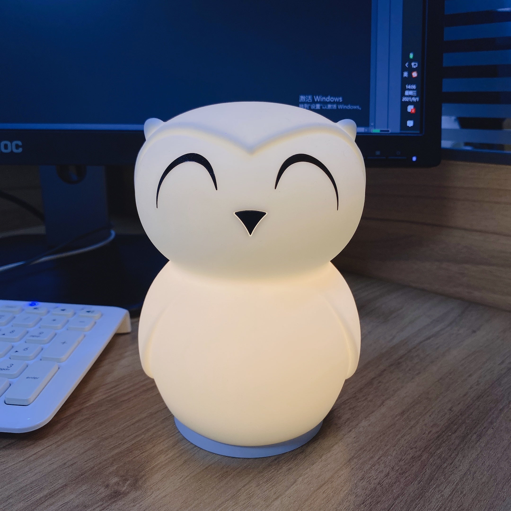 Owl Timing Night Light (built-in battery) - Lamp Copper