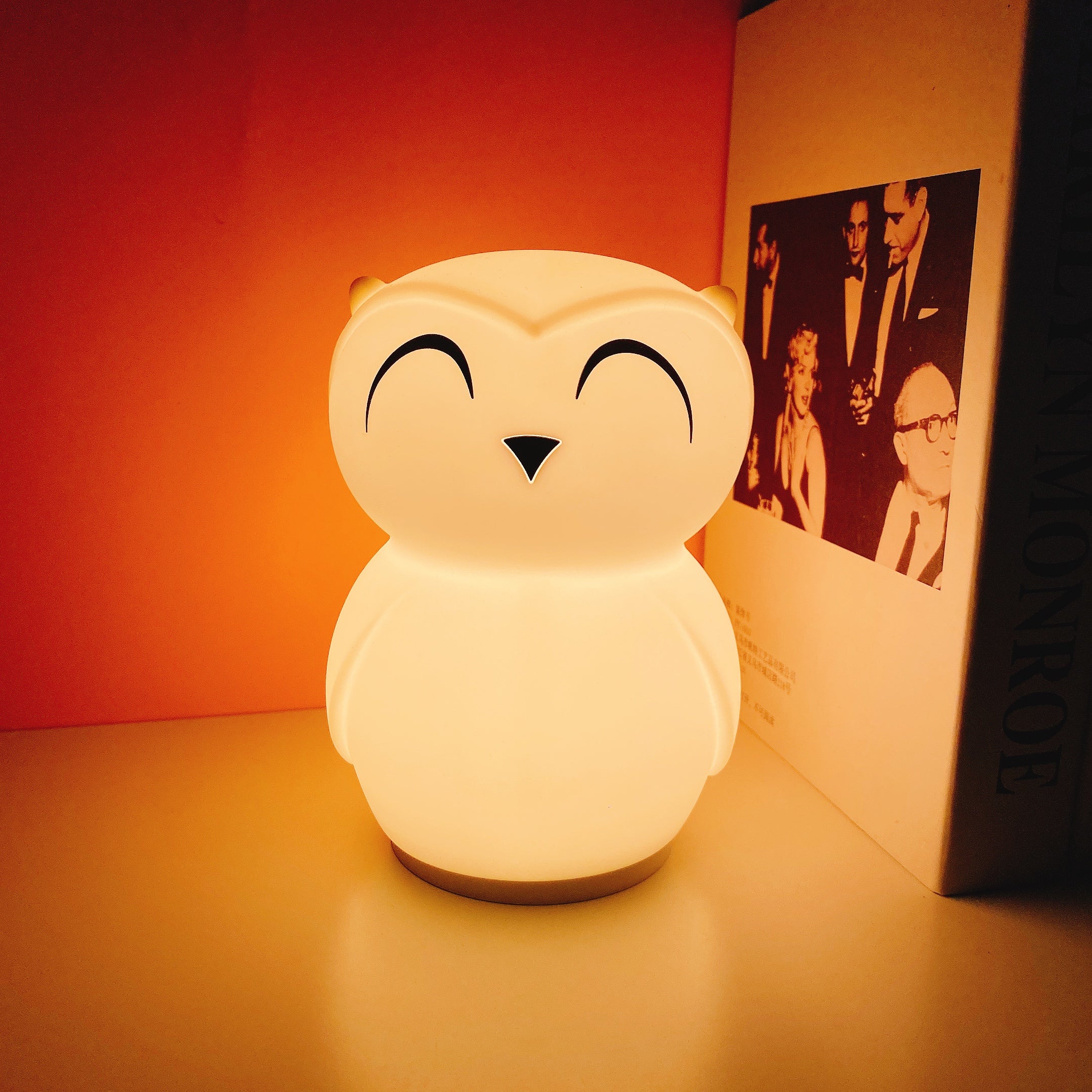 Owl Timing Night Light (built-in battery) - Lamp Copper