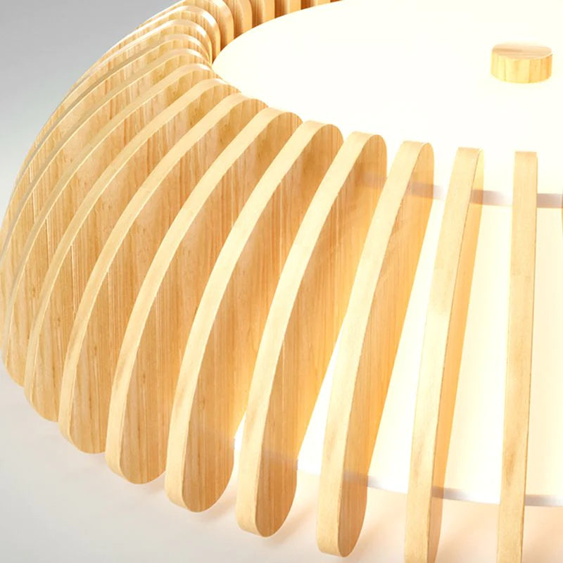 Muto Moderni LED Plafoniere Rotonda Legno Aranci Soggiorno/Camera da Letto