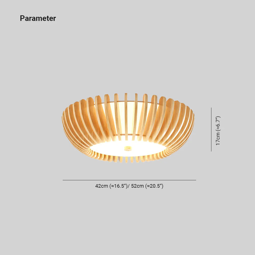 Muto Moderni LED Plafoniere Rotonda Legno Aranci Soggiorno/Camera da Letto