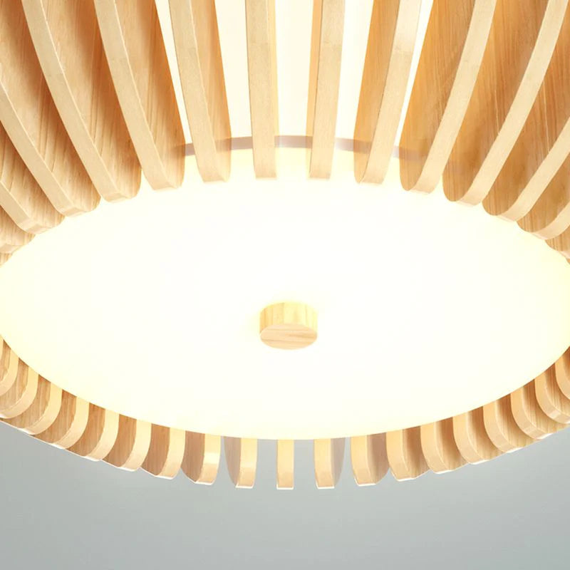 Muto Moderni LED Plafoniere Rotonda Legno Aranci Soggiorno/Camera da Letto