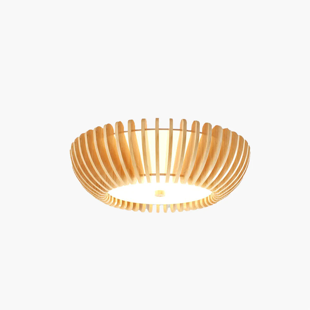 Muto Moderni LED Plafoniere Rotonda Legno Aranci Soggiorno/Camera da Letto