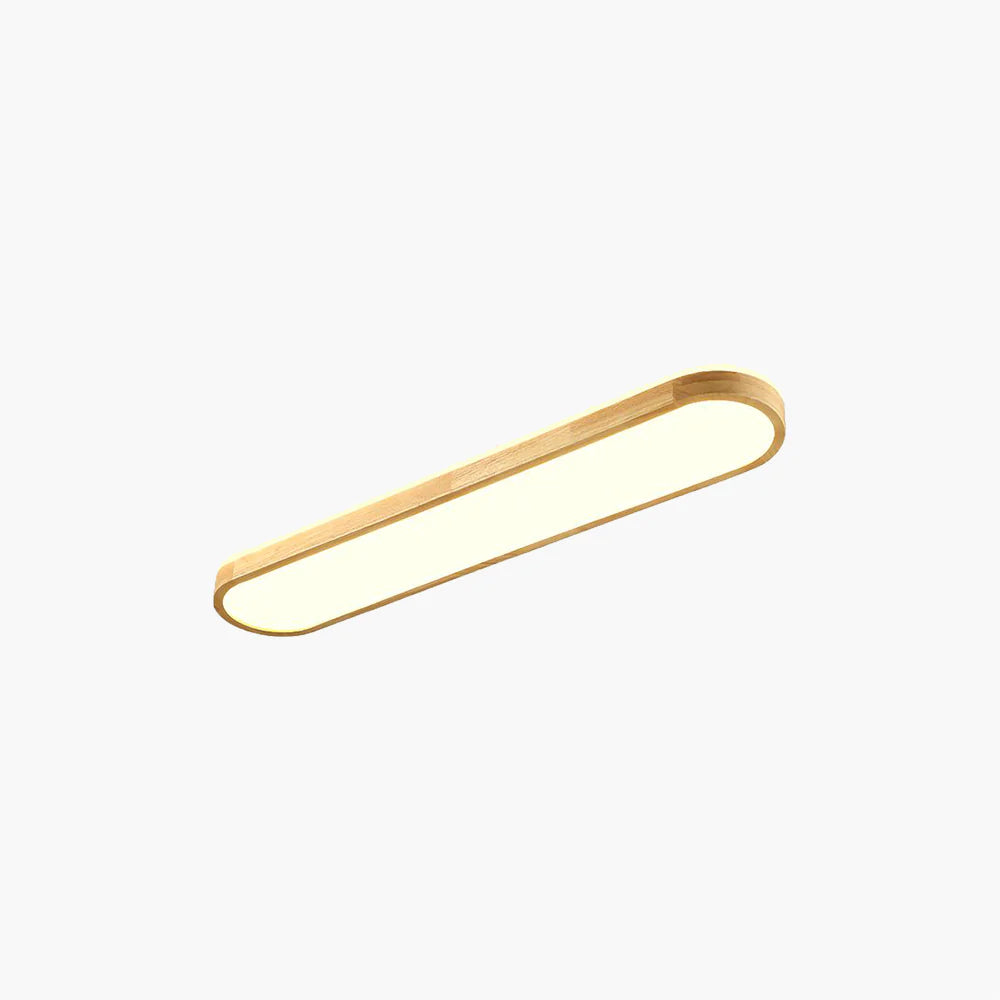 Muto Nordico Minimalista LED Ovale Legno Acrilico Plafoniere Cucina
