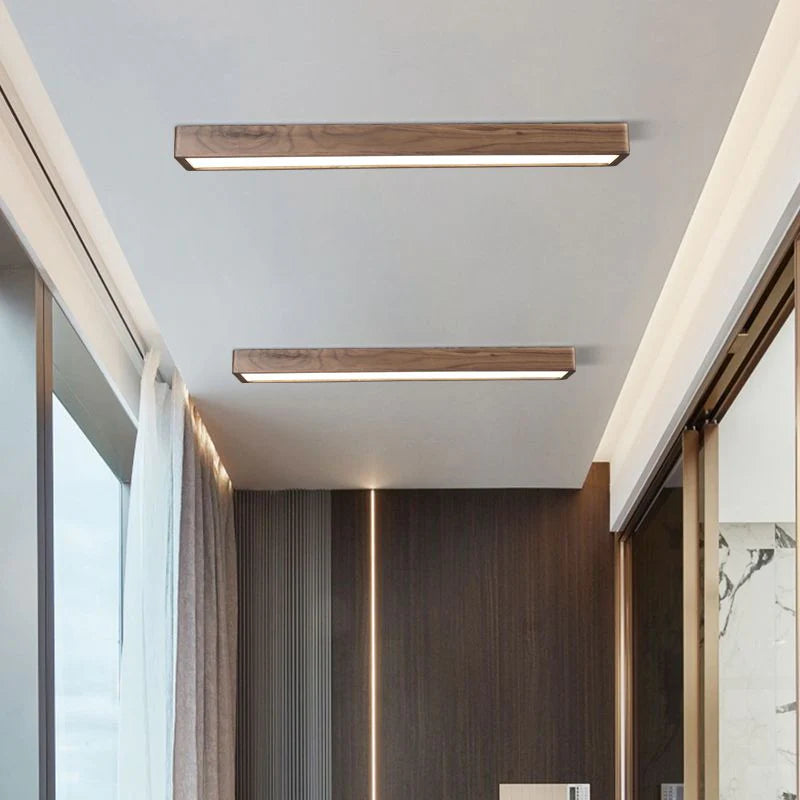 Muto Plafoniere Rettangolare Legno/Acrilico Camara da Letto