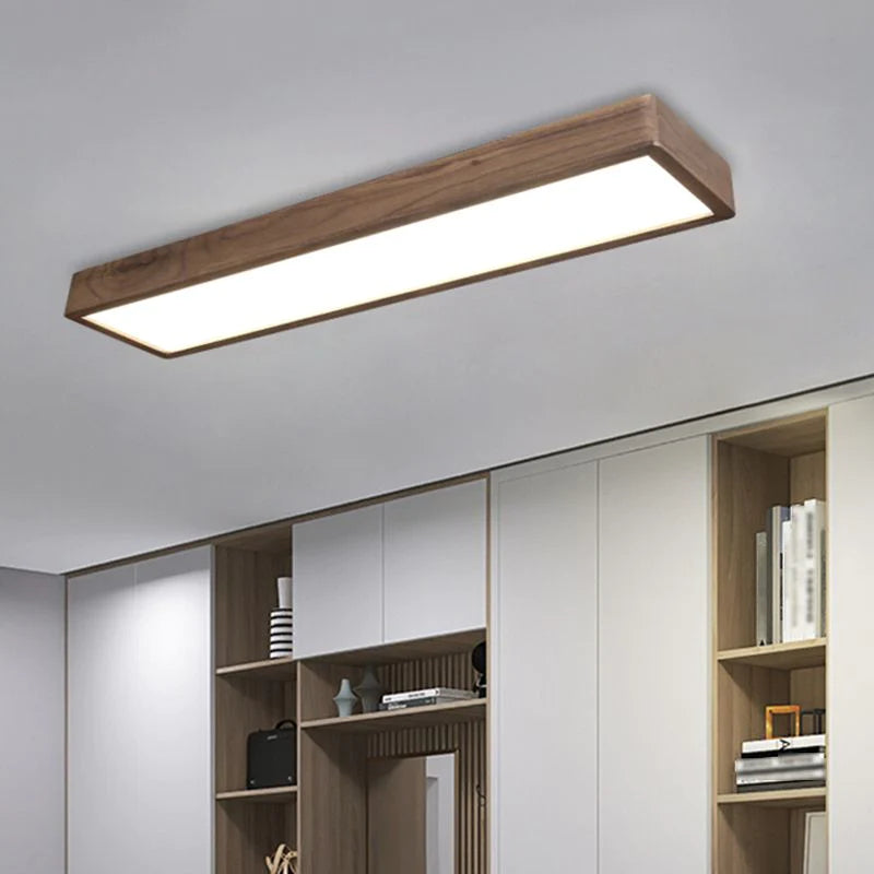 Muto Plafoniere Rettangolare Legno/Acrilico Camara da Letto