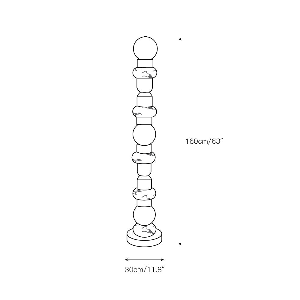 Pagoda Floor Lamp - Lamp Copper