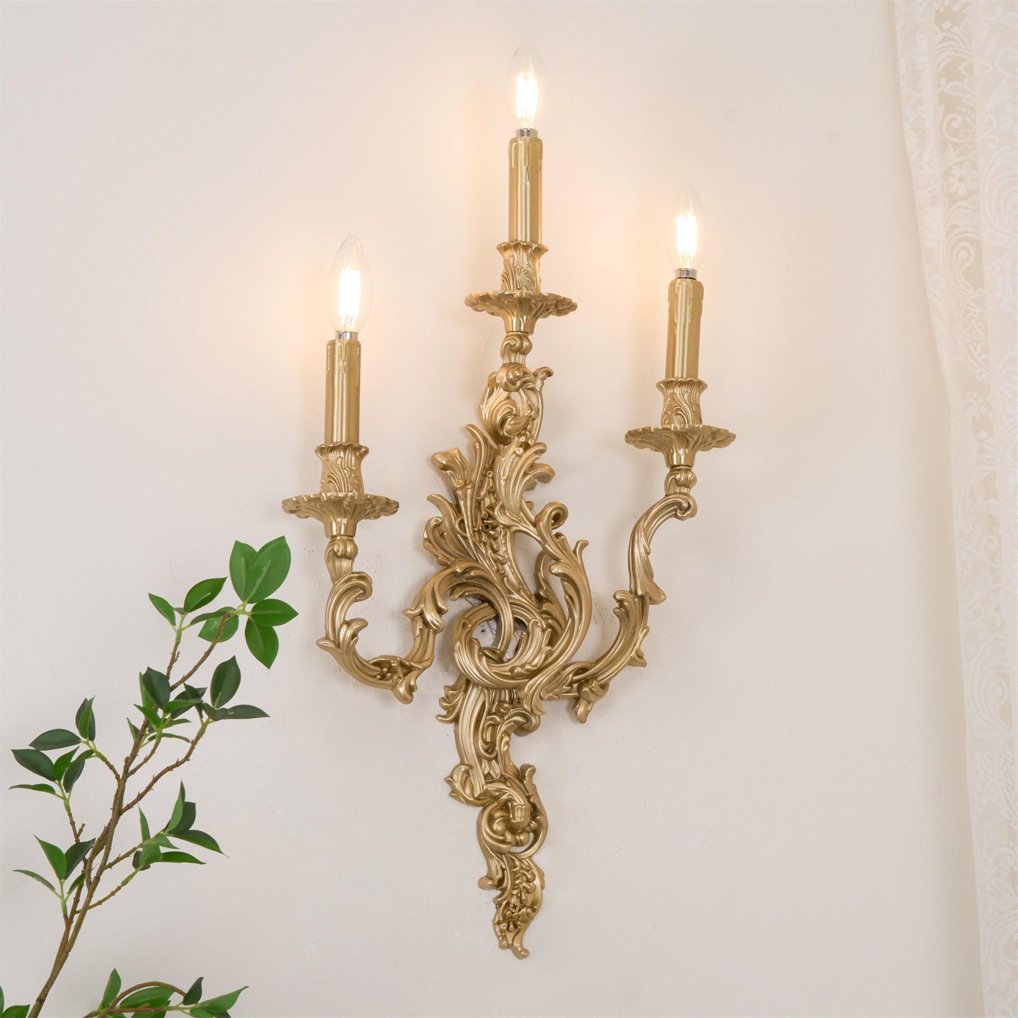 Veraee Vintage Nordic Art Metal Wall Light - Lamp Copper