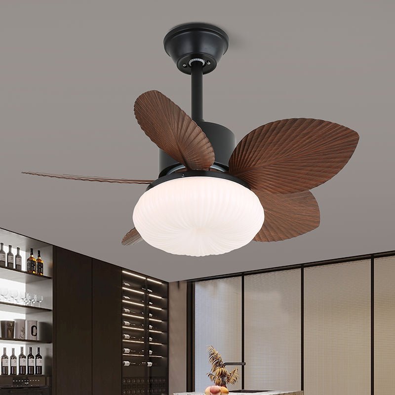 Ventilatore da soffitto con luce Liora in legno tropicale con telecomando