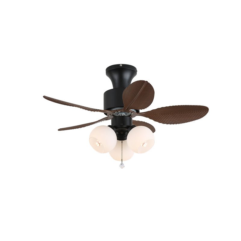 Ventilatore con luce e paralume Beige tenue.