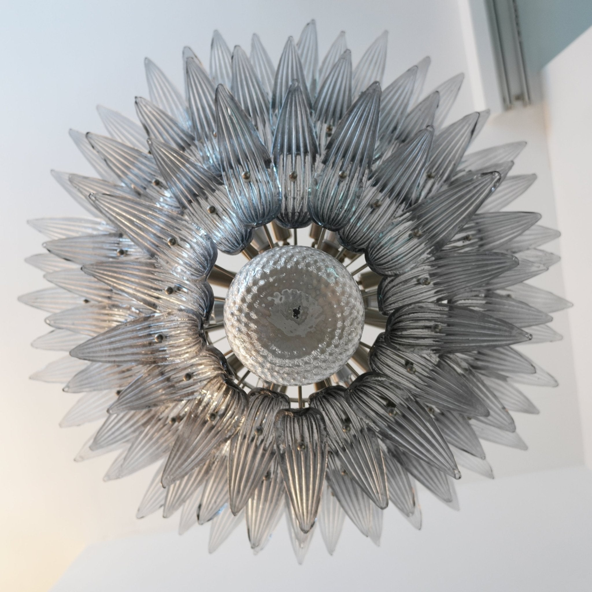 Aurora Chandelier Murano Glass Palm Leaf Tiered - Neutralighting
