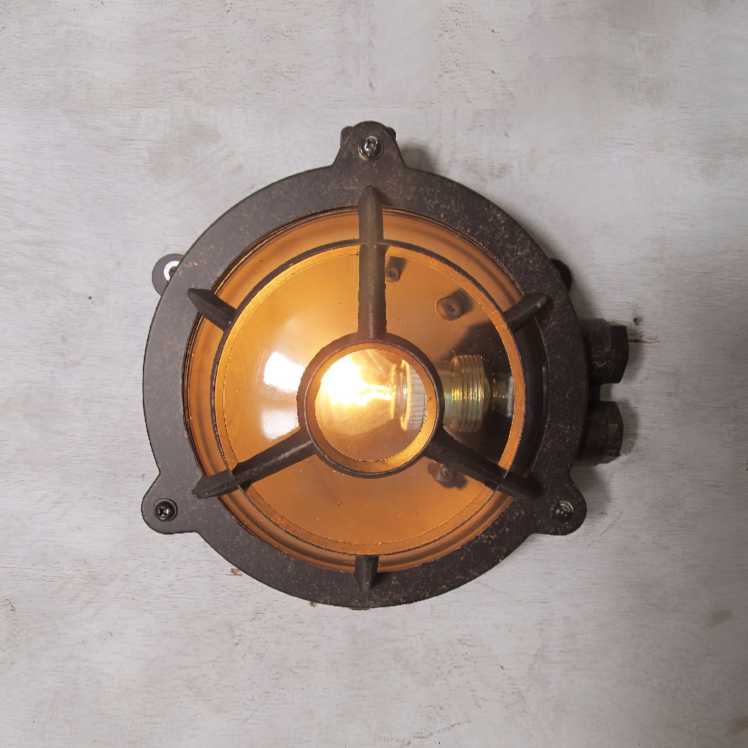 Omirara Unique Traditional Glass Wall Light - Lamp Copper