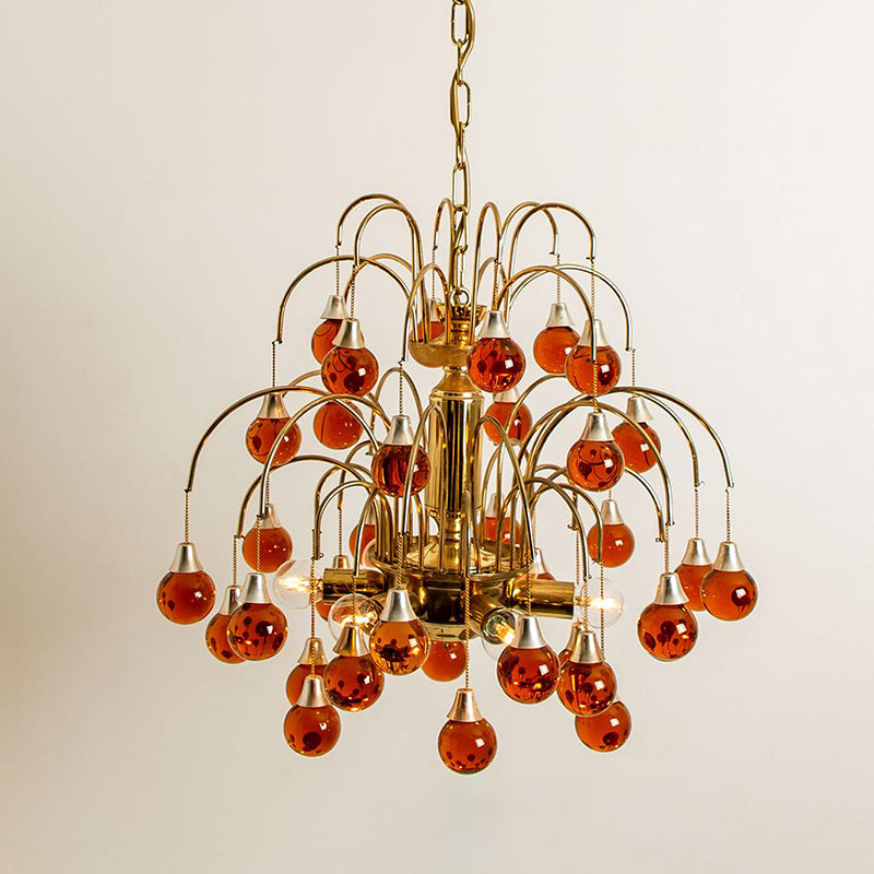 Avmirora Postmodern Luxury Metal Glass Chandelier - Lamp Copper