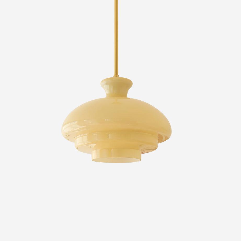 Pendant Lamp Layered Glass Dome Retro Silhouette Warm Ambient Glow - Letslighting
