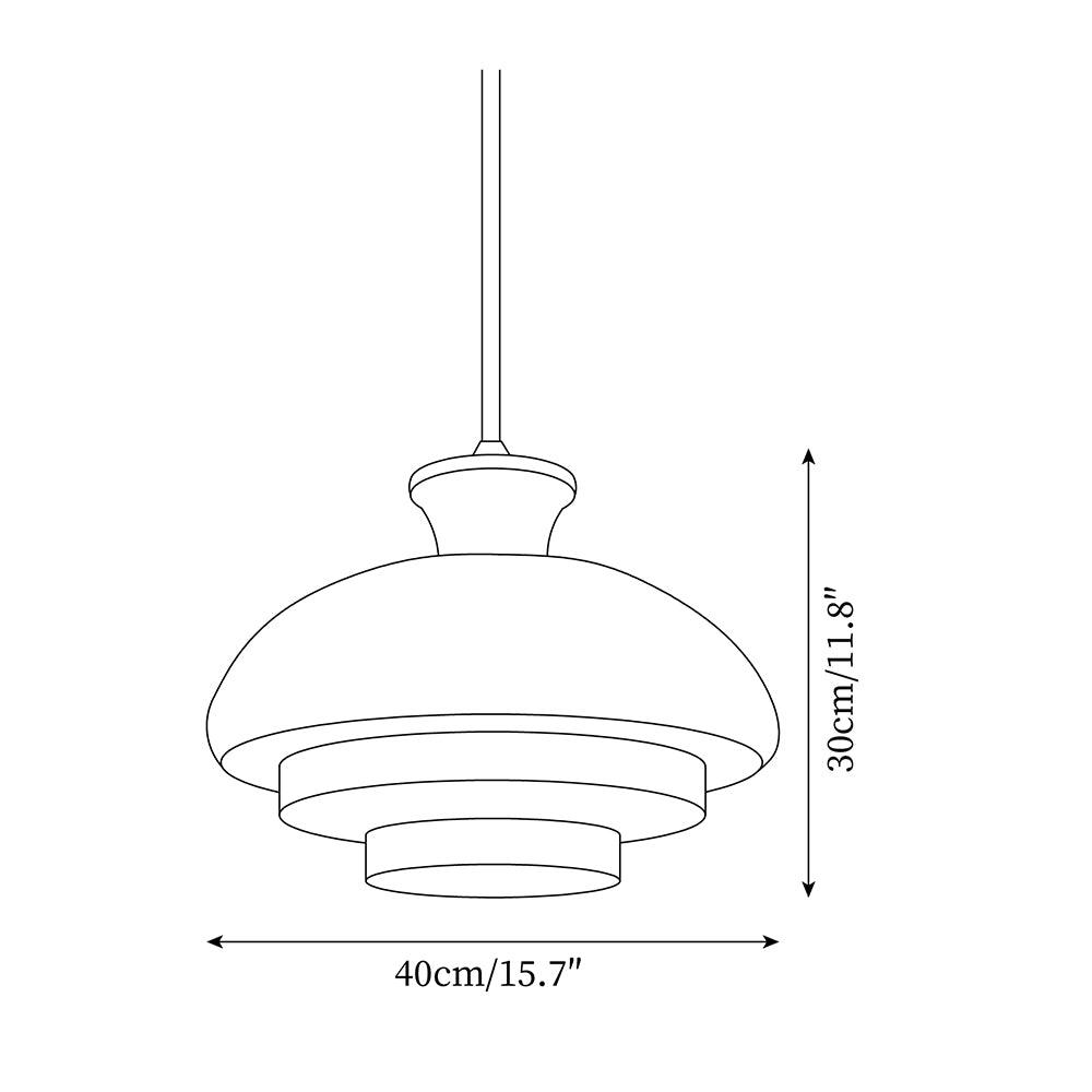 Pendant Lamp Layered Glass Dome Retro Silhouette Warm Ambient Glow - Letslighting