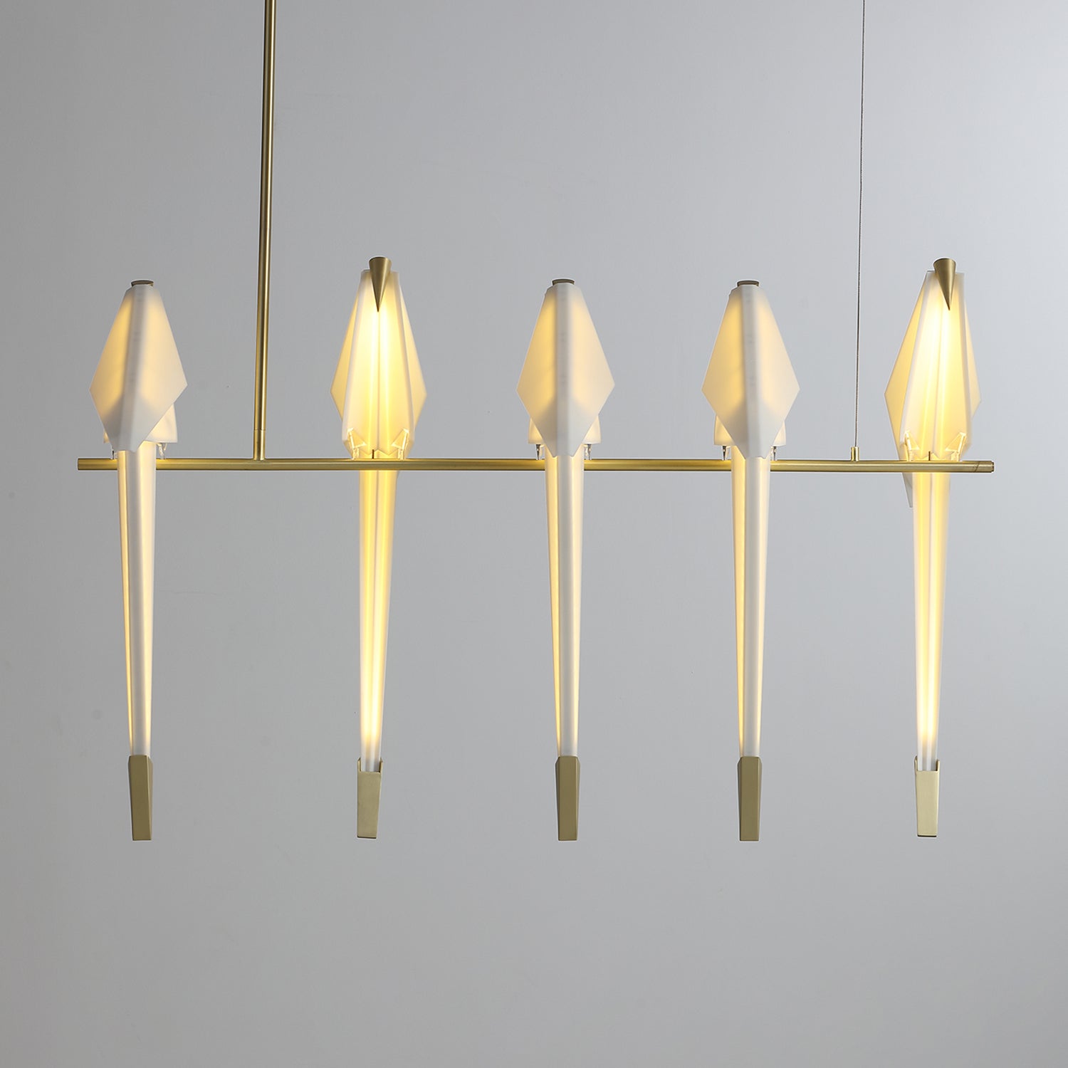 Paper Crane Bird LED Chandelier - Blowlighting