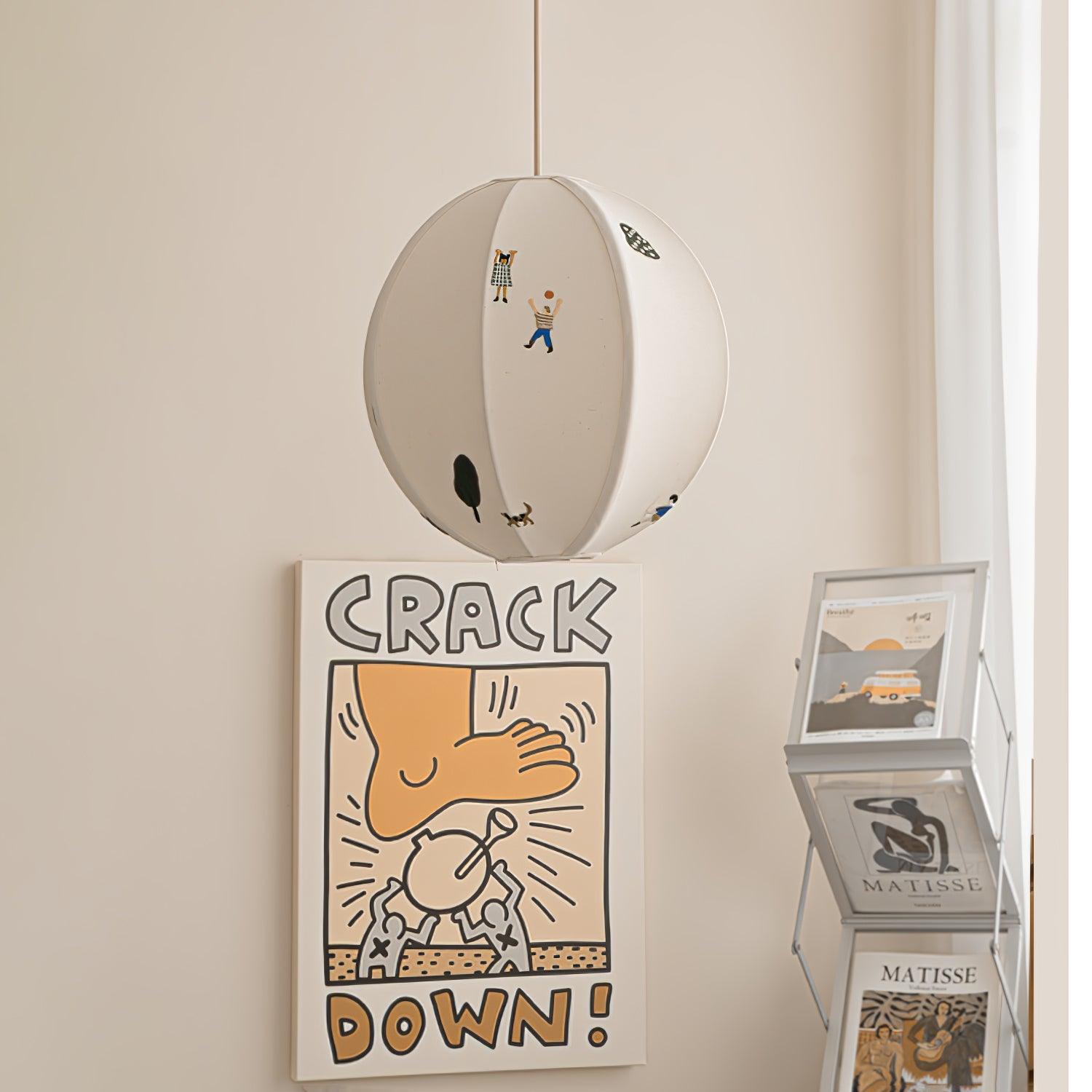 Park Embroidered Textile Pendant Lamp - Blowlighting