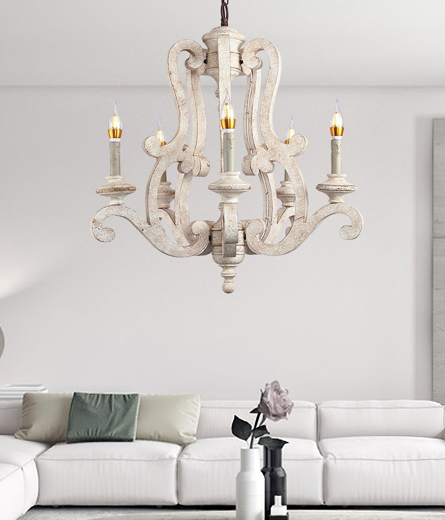 Parrotuncle Wooden Candle Chandelier - Blowlighting