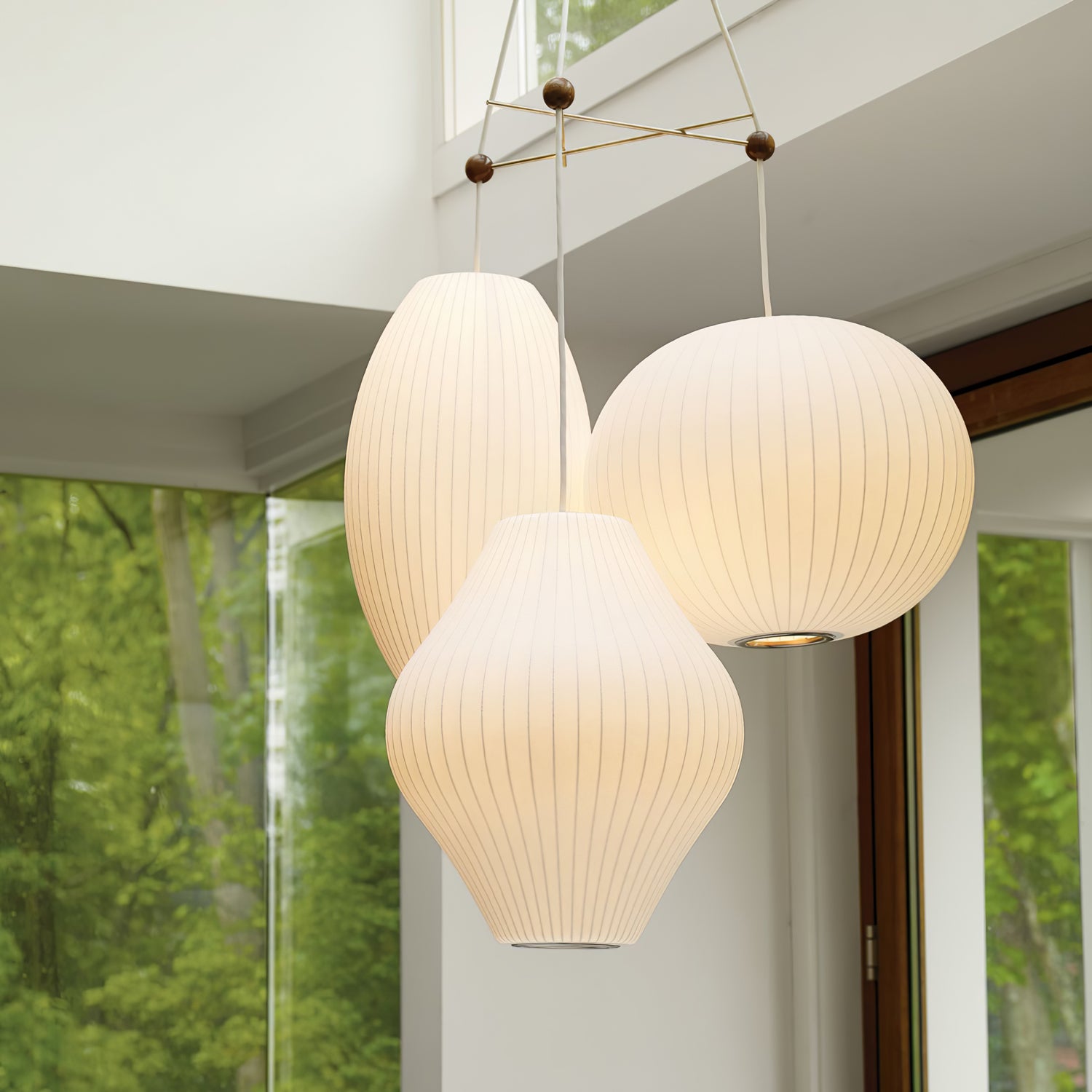 Lunar Modern Silk Pendant Lamp - Blowlighting