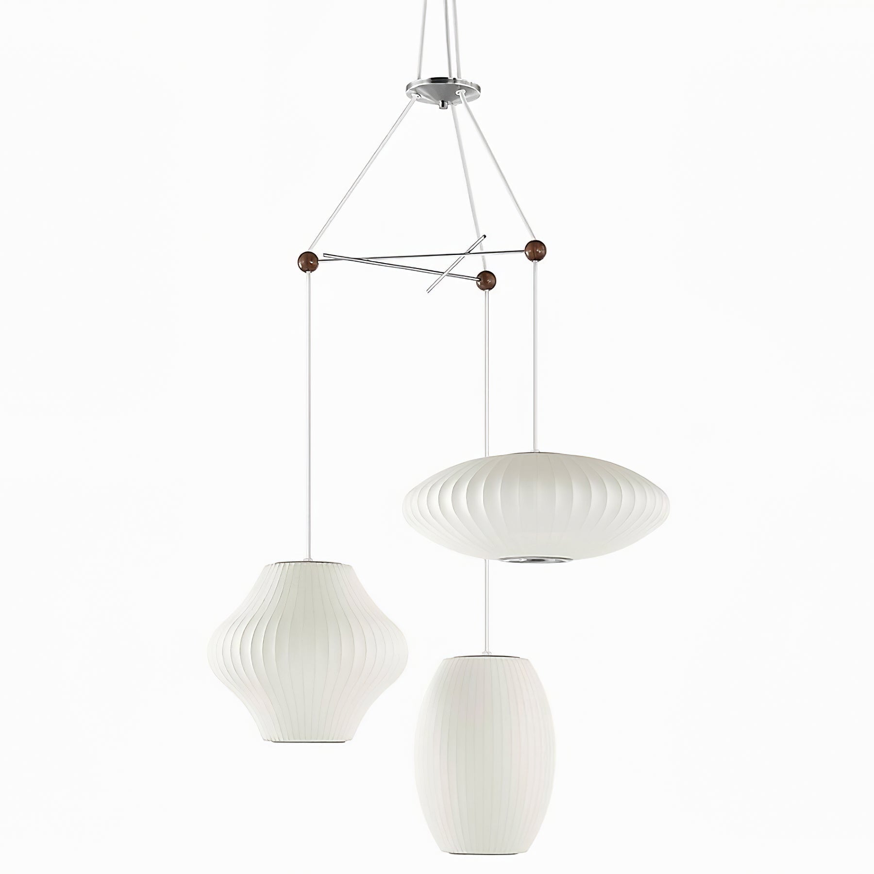Lunar Modern Silk Pendant Lamp - Blowlighting