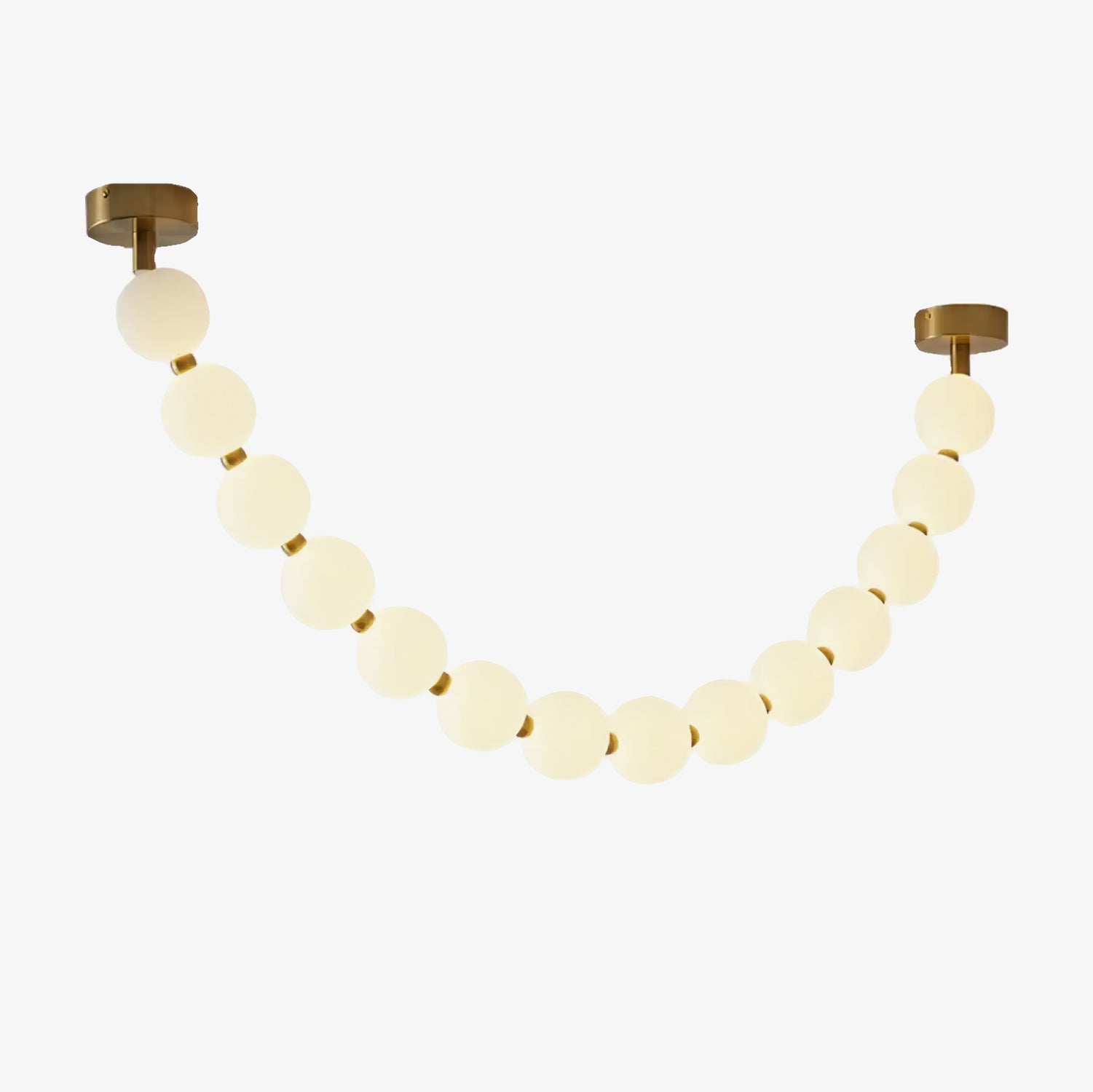 Pearl Glass Necklace Balls Chandelier - Blowlighting