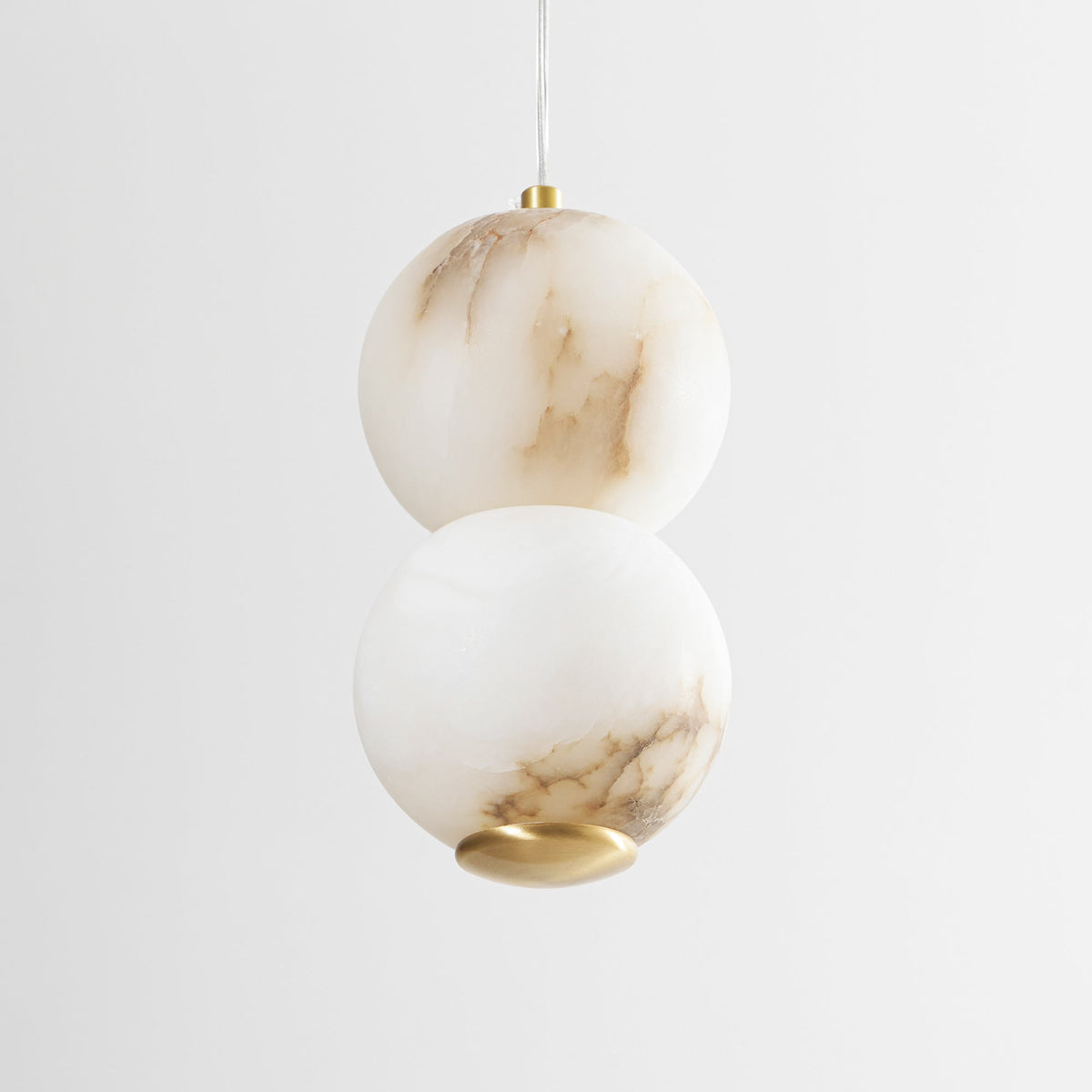 Elore Modern Minimalist Pearl Alabaster Pendant Light - Lamp Copper
