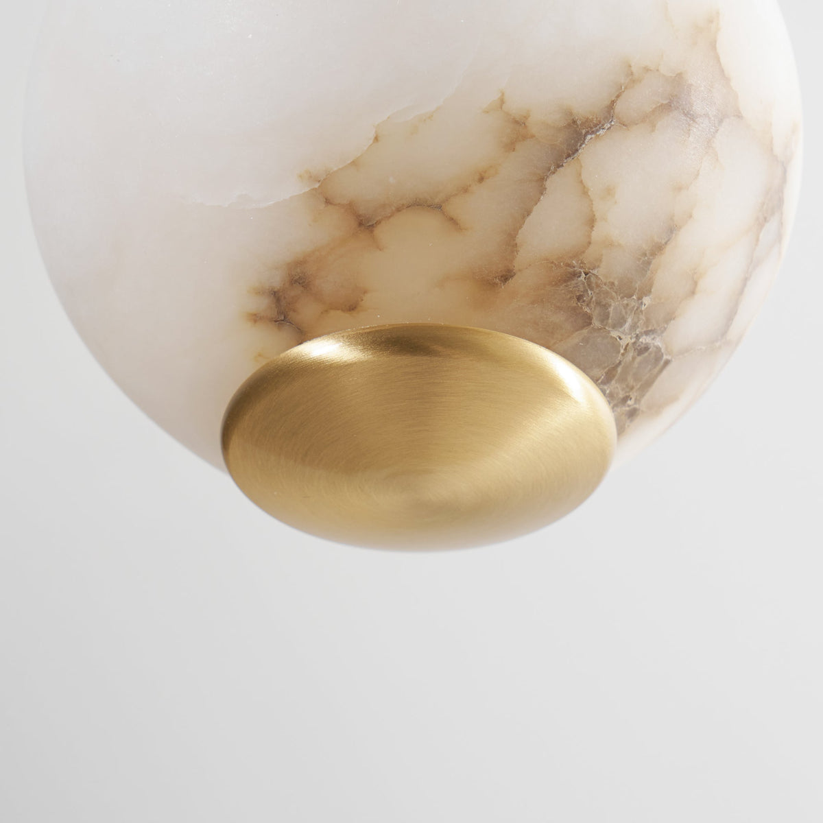 Elore Modern Minimalist Pearl Alabaster Pendant Light - Lamp Copper