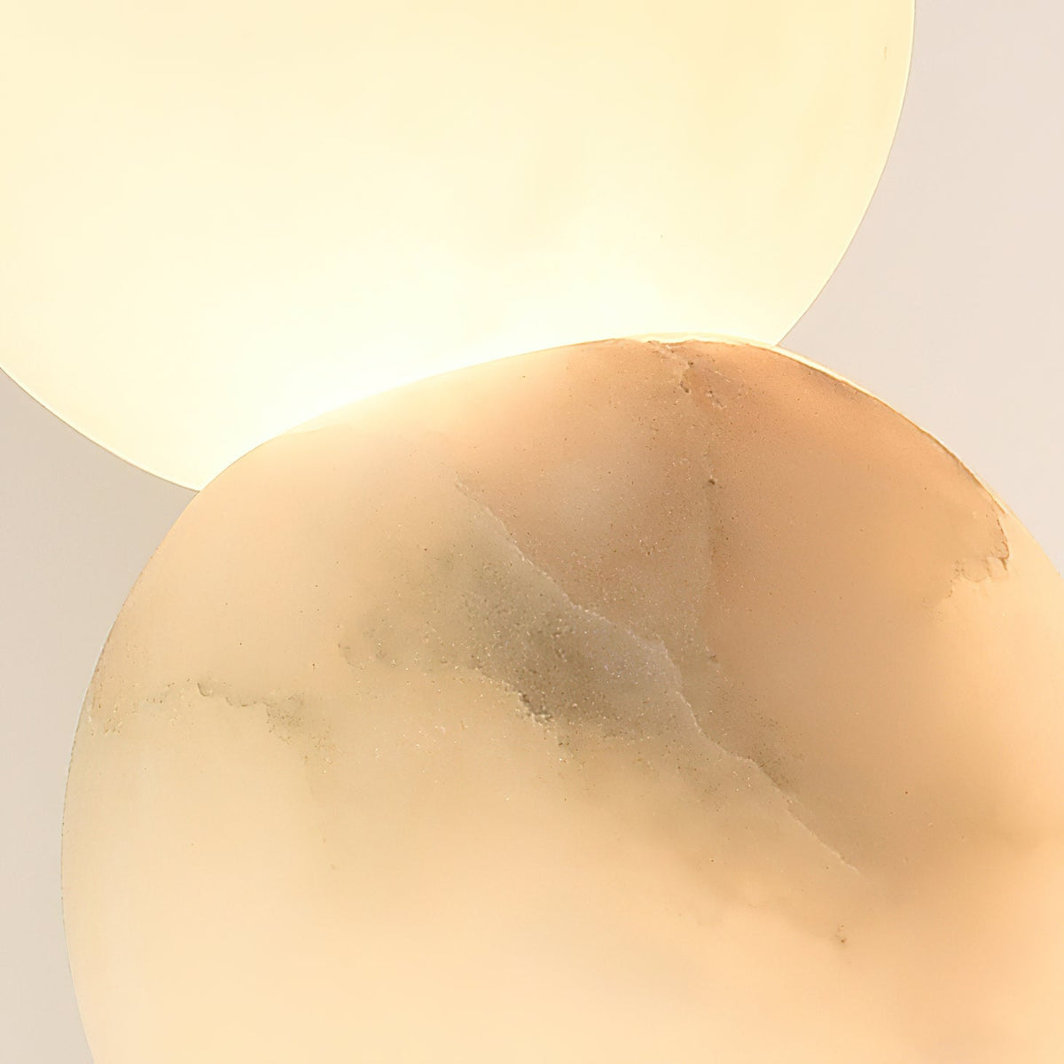 Elore Modern Minimalist Pearl Alabaster Pendant Light - Lamp Copper