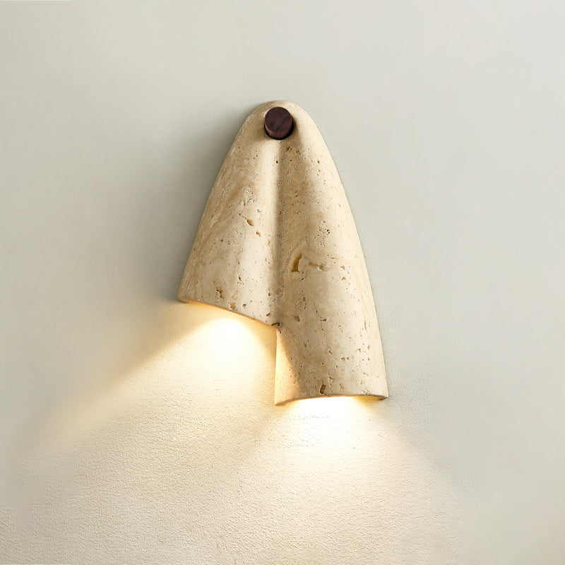 Vidoros Modern Minimalist Travertine Wall Lamp - Lamp Copper
