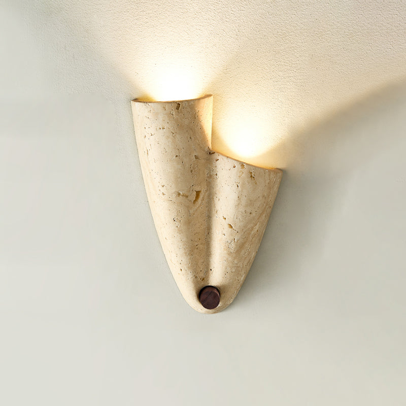 Vidoros Modern Minimalist Travertine Wall Lamp - Lamp Copper