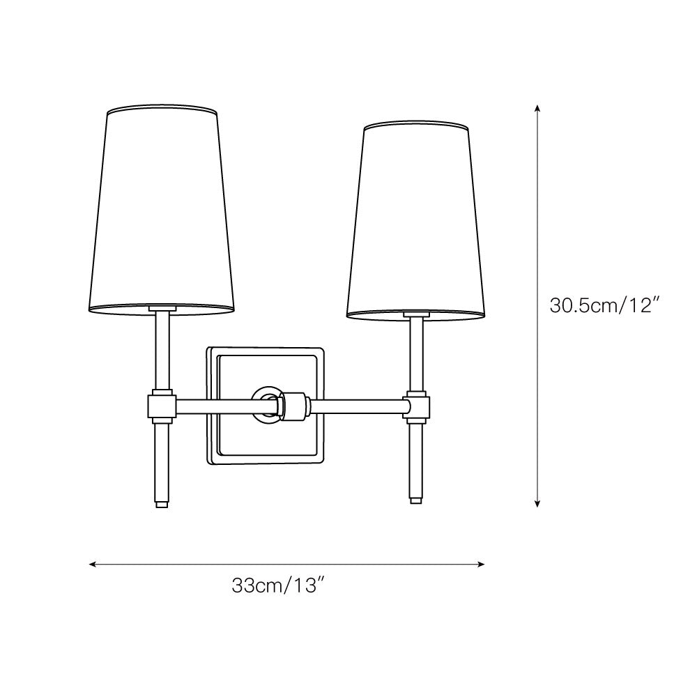 Vicarara Vintage Industrial Brass Fabric Wall Lamp - Lamp Copper