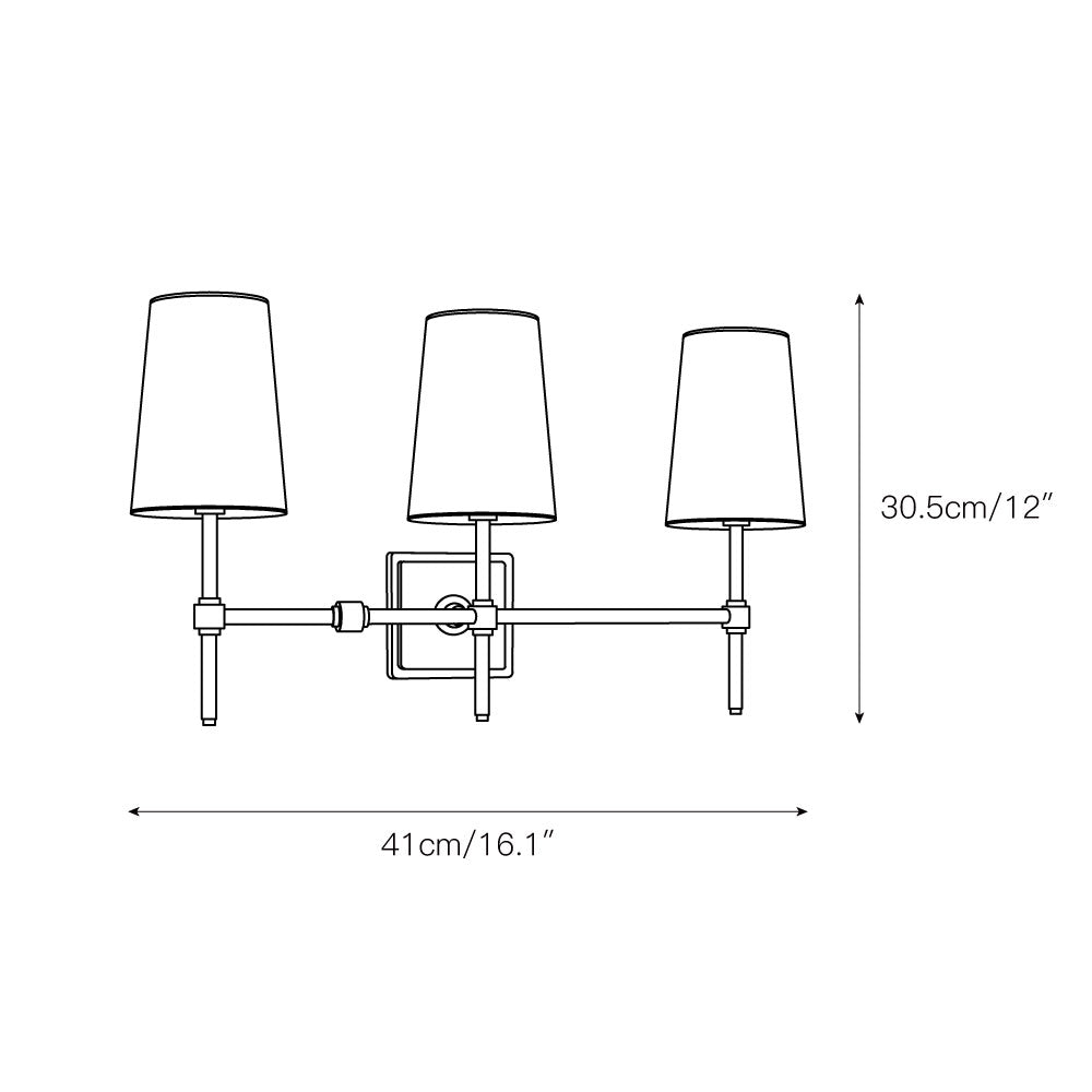 Vicarara Vintage Industrial Brass Fabric Wall Lamp - Lamp Copper