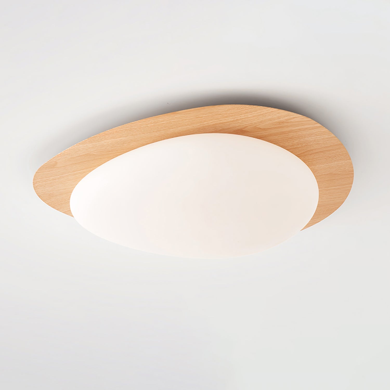 Muto Lampada da Soffitto a Forma di Ciottolo in Noce