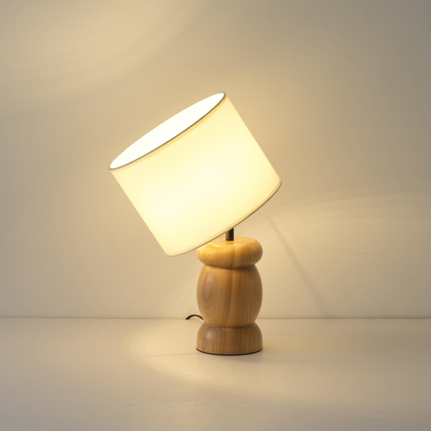 Pebble Wood Table Lamp - Lamp Copper