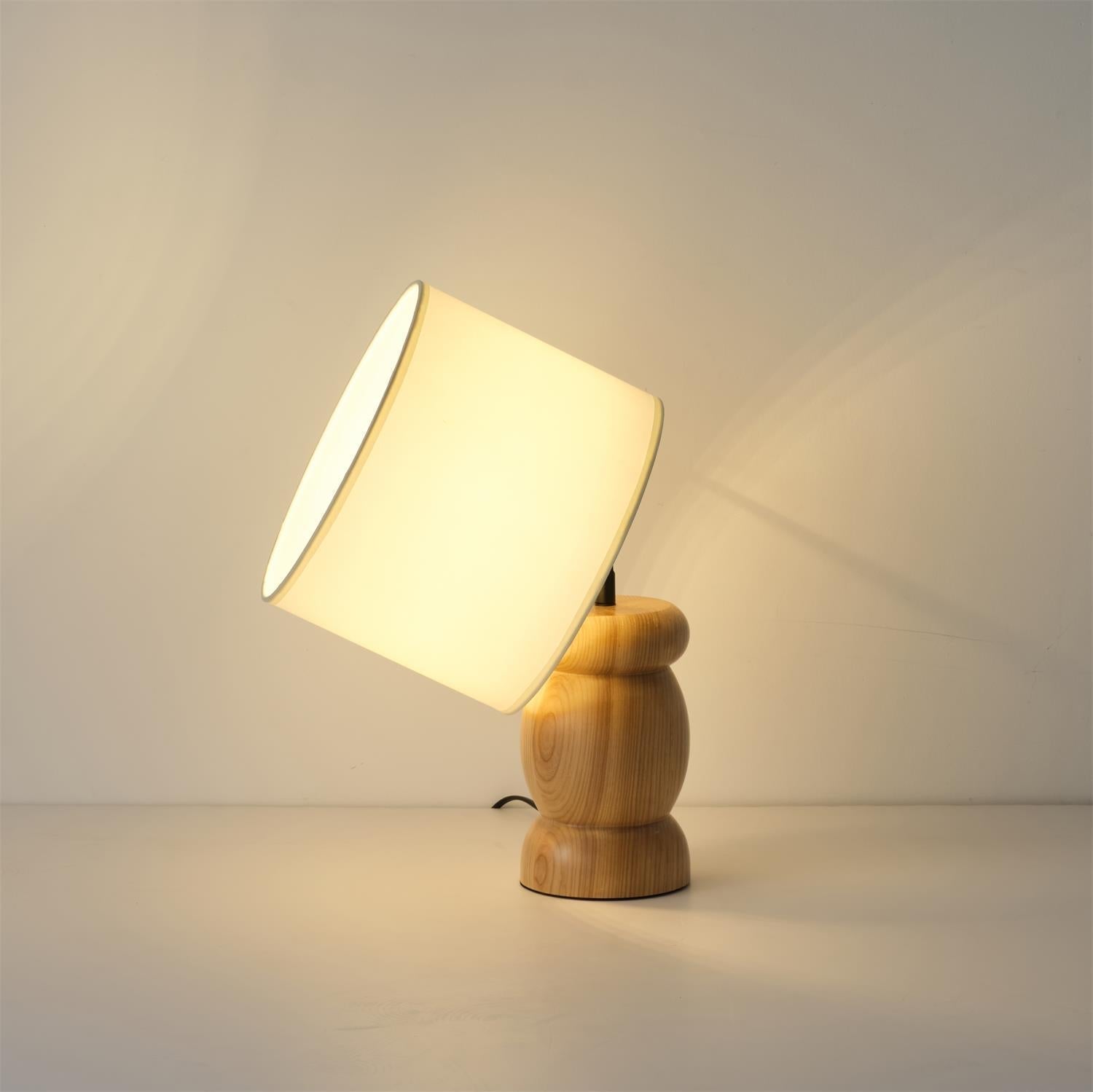 Pebble Wood Table Lamp - Lamp Copper