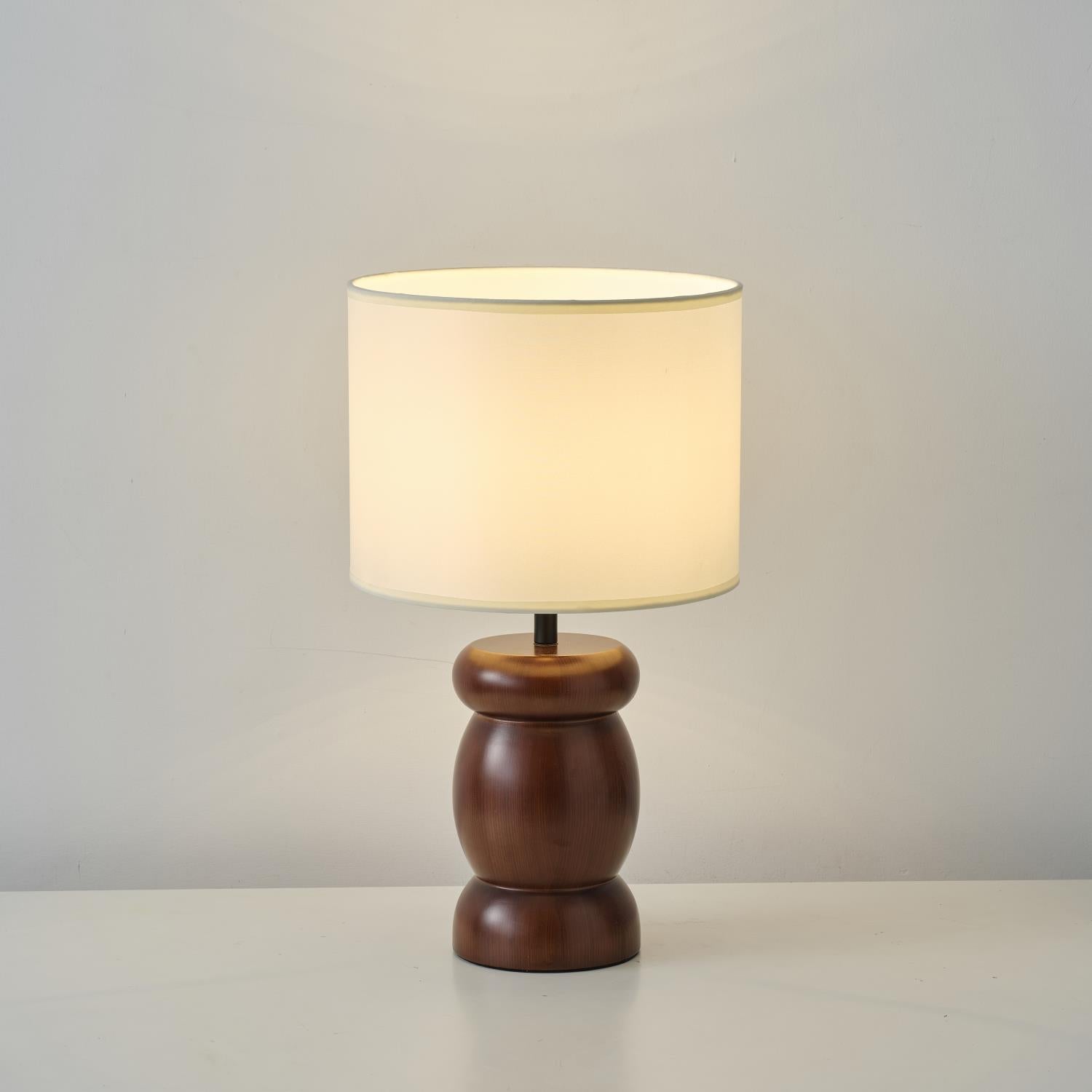 Pebble Wood Table Lamp - Lamp Copper